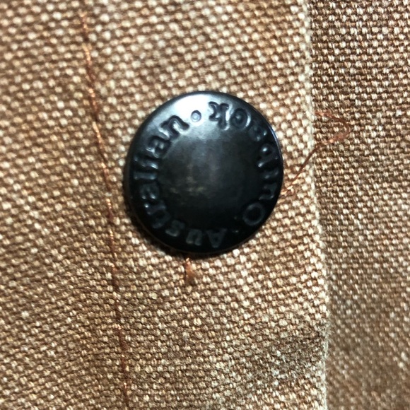 VTG The Australian Outback Collection Oilskin Drover Duster Jacket Mens Unisex S - Picture 13 of 16